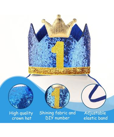 WLLHYF Dog Birthday Party Supplies Boy Dog Birthday Bandana Set with Cute Dog Bow Tie Dog Birthday Crown Hat with Numbers Small Medium Large Dogs(Blue) - Buy Online on SooperMarket.com