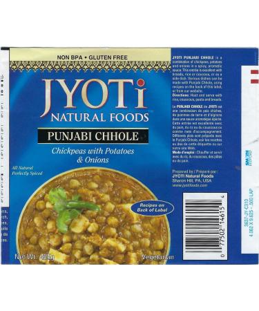 Jyoti Punjabi Chhole 15 oz (Pack of 12) - All Natural, Gluten Free, Vegan, NON GMO - Made in USA | BPA Free - Buy Online on SooperMarket.com
