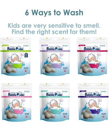 TruKid Bubble Podz Lavender Bubble Bath for Baby & Kids - Gentle, pH Balanced, Natural Ingredients - 24 Count - Buy Online on SooperMarket.com