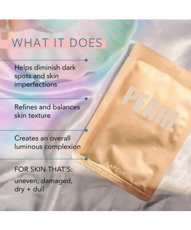 Lapcos Pearl Brightening Daily Skin Beauty Mask - 5 Sheets (0.81 fl oz each) for Radiant Skin - Buy Online on SooperMarket.com