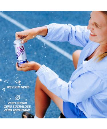 GURU ZERO SUGAR Wild Berry Organic Energy Drink with Plant Based Natural Caffeine from Green Tea Coconut Water Zero Added Sugars 140mg Caffeine Healthy Drinks 355mL (Pack of 24) - Buy Online on SooperMarket.com