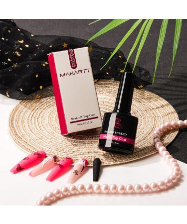 Makartt No Wipe Matte Gel Top Coat - 10ml Clear Finish for Nail Art Designs - Buy Online on SooperMarket.com