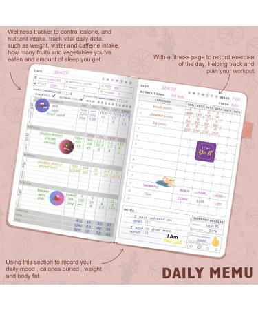 EPEWIZD Rose Gold Wellness Planner & Workout Journal - 3 Month Undated Fitness Tracker for Men & Women - Track Meals, Exercise & Weight Loss Goals - Buy Online on SooperMarket.com