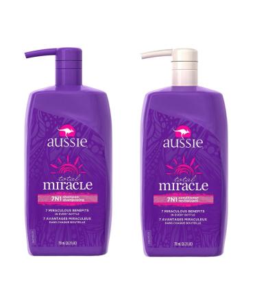 AUSSIE Total Miracle 7 in 1 Shampoo & Conditioner 26.2 FL OZ ( 1 bottle each )
