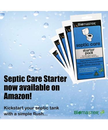 Septic Care Starter Pack - Stop Odors, Clear Drain Fields - 100% Natural Concentrate with 2 Water Soluble Sachets - Buy Online on SooperMarket.com