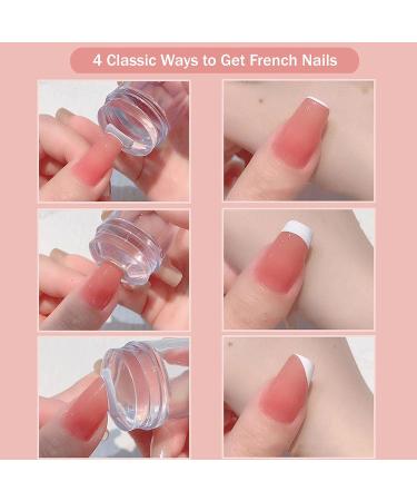 DADYOUPIN Silicone Nail Stamper Double Sided French Nail Art Stamp with Scraper - Buy Online on SooperMarket.com