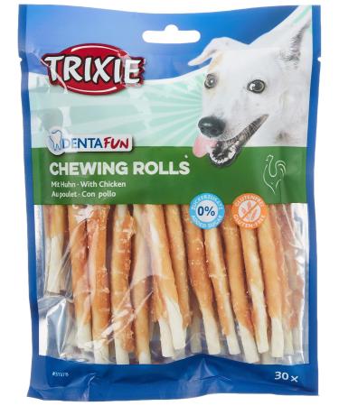 TRIXIE gluten-free chicken chewing roll "Denta Fun Chicken Chewing Rolls 12 cm 30 pcs./240 g" - 31378 240 g (1 pack)