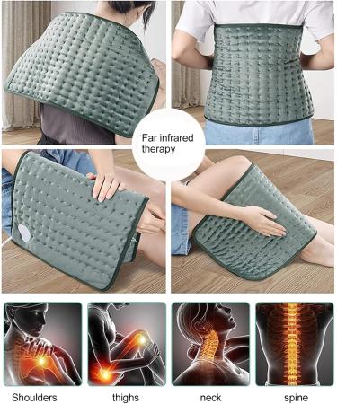 Shop Electric Heating Cushion - 6-Stage Temperature Quick Heating Portable Neck & Shoulder Pillows (220V EU Plug) - Buy Online on SooperMarket.com