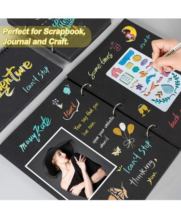 Metallic Marker Pens 30 Pack | Lineon 24 Colors Fine Tip Paint Pens + 6 Stencils | Ideal for DIY Crafts, Photo Albums, Rock Art, Card Making | Glass, Wood, and More - Buy Online on SooperMarket.com