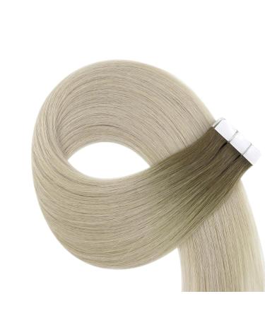 Youngsee Virgin Tape Extensions - 50cm Balayage Real Hair Invisible Light Brown Ombre #9A/10/800 - 5pcs 12.5g - Buy Online on SooperMarket.com