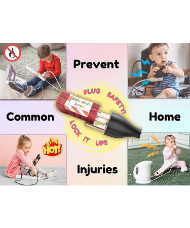 Roride 2 Electrical Power Cord Plug Lock - OSHA Approved Safety Device for Machinery & Tools - Childproof Lock for Baby, Toddler, Teen Safety (Red) - Buy Online on SooperMarket.com