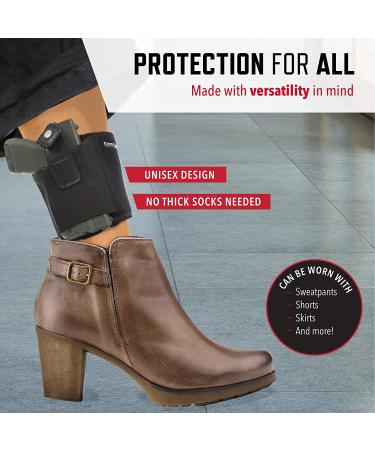 ComfortTac Ultimate Ankle Holster for Glock, Smith & Wesson, Ruger, Sig Sauer - Fits Up To 13 Leg - Concealed Carry Holster - Buy Online on SooperMarket.com
