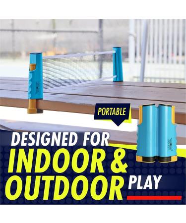 NIBIRU SPORT Ping Pong Paddles Set with Retractable Net & Storage Case - Professional Table Tennis Rackets & Balls - Game Table Accessories - Buy Online on SooperMarket.com
