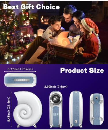 Bestyijo Daylight Alarm Clock | Sunrise Sunset Simulation Bluetooth Audio 8 White Noise Options & 4 Alarms - Perfect Bedside Lamp for Relaxed Mornings - Buy Online on SooperMarket.com