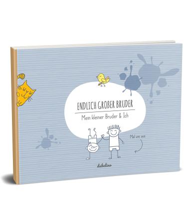 Gift for big brother: "Little brother + big brother" book (eco recycling paper memory album/photo album for siblings for birth)