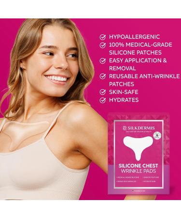 Silicone Chest Wrinkle Pads - Reusable 4 Pcs for Side Sleeping - Reduce Chest Wrinkles Effectively - Buy Online on SooperMarket.com