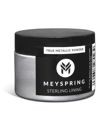 MEYSPRING Sterling Lining - True Metallic Pigment Powder for Epoxy Resin  Casting Resin  UV Resin - Resin Art Supplies - Pigment Powder Silver - Metallic Pigment Powder for Makeup - Silicone Pigment