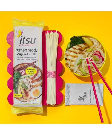 itsu ramen ready original broth - ribbon tied ramen noodles multipack with authentic broth (6 Pack x 86g) - Buy Online on SooperMarket.com