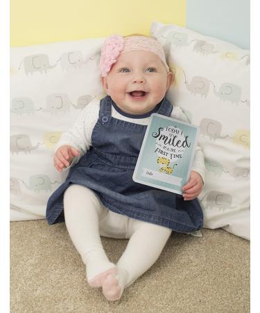 Baby Moment Cards & Keepsake Box - 40 Unisex Milestone Photo Cards & Pregnancy Markers - Boy Girl Baby Shower Set - Buy Online on SooperMarket.com