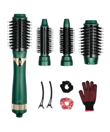 Professional Hot Air Brush for Women, Multipurpose Beauty Hair Dryer Brush for Curling or Straightening, Hair Volumizer, Blow Dryer Brush with Interchangeable Brushing Heads for All Hair Types