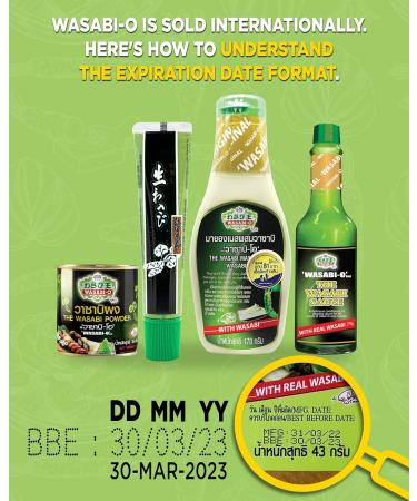WASABI-O Premium Wasabi Sauce With Real Wasabi - Wasabi Hot Sauce For Sushi Roast Beef Roasted Veggies & More Vegan Barbecue Vegetarian Gluten-Free 2.2oz - Buy Online on SooperMarket.com