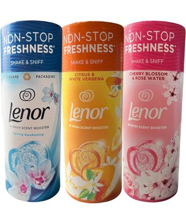Lenor in Wash Scent Boosters Beads Spring Awakening Citrus White Verbena & Cherry Blossom Rose Water 176g bundled with 5xOrganza Bags & Top Tips - Buy Online on SooperMarket.com