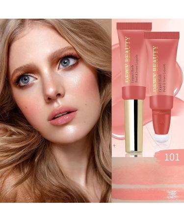 LSxia Liquid Blush Makeup Wand - Cream Blush with Cushion Applicator | Cheeks Tint for Natural Glow | Dewy Finish, Weightless & Long-wearing | #101 SEDUCTIVE-Nude Pink - Buy Online on SooperMarket.com