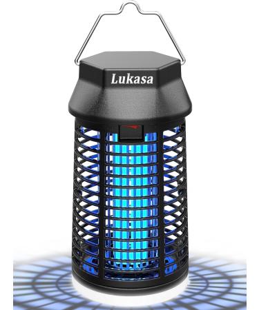 Lukasa insect destroyer electrical 4200V mosquito lamp with LED light waterproof fly trap electrical mosquito killer anti mosquito lamp for inside outdoor bedroom house patio back yard