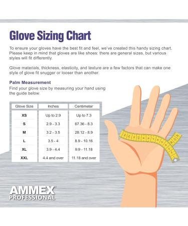 Ammex Indigo Nitrile Exam Gloves 3 Mil Latex Free Powder Free Large (Pack of 100) - Buy Online on SooperMarket.com
