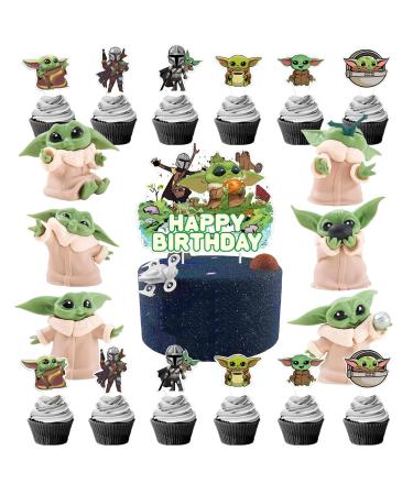 31 pieces of children's birthday kuchendeko 6 cartoon minifigures with 25 cake topper birthday cake figure cake decoration for young birthday cake decoration yod