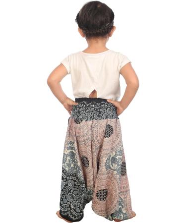 Lofbaz Kids Harem Aladdin Pants 18 Months, Rose Flower White - Bohemian Pirate Style - Buy Online on SooperMarket.com