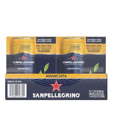 Sanpellegrino Aranciata Sparkling Orange Drink 24-Pack - 11.15 Fl Oz Cans - Buy Online on SooperMarket.com