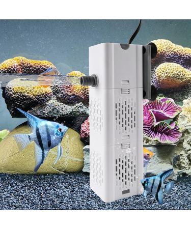 Aquarium pump with filter 4 in 1 aquarium internal filter 500L/h 4 in 1 aquarium filter pump 500L/h with 6W internal filter adjustable aquarium Filter 6W for 30l-15l aquarium pool