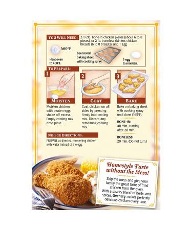 Oven Fry Extra Crispy Seasoned Coating Mix for Chicken - 8 ct Pack (4.2 oz Boxes) - Buy Online on SooperMarket.com