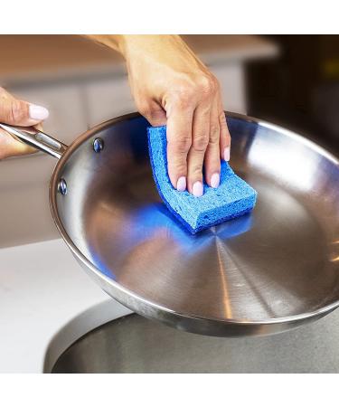 Amazon Basics Non-Scratch Sponges 6-Pack - Gentle Cleaning for Dishes and Surfaces - Buy Online on SooperMarket.com