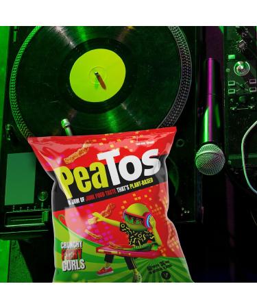 PeaTos Crunchy Fiery Curls Snack Pack - 15 Count, Plant-Based, Vegan, Gluten-Free, Non-GMO - Buy Online on SooperMarket.com