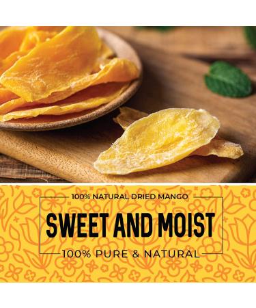 Organic African Dried Mango Slices - Unsweetened, Non-GMO, 16 oz - Buy Online on SooperMarket.com
