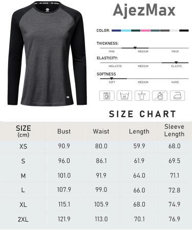 Ajezmax Women s Long-Sleeved UV Shirt | UPF 50+ Quick-Drying Running & Outdoor T-Shirt | Light Dark Gray - Buy Online on SooperMarket.com