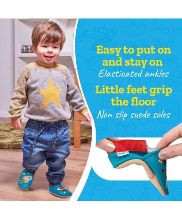 Soft Sole Leather Baby Shoes for 12-18 Months - Spaceship Design for Boys and Girls - Buy Online on SooperMarket.com