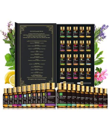 MAYJAM Top 20 Essential Oil Set with Nice Gift Box 5ML Pure Essential Oils for Diffusers Aromatherapy Soap Candle Making Beautifully Thoughtful Essential Oils Gift Set for Her SET20-01 - Buy Online on SooperMarket.com