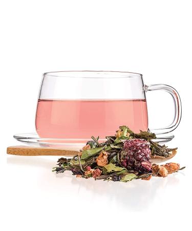 Tealyra White Garden Bouquet Tea Blend - Hibiscus, Strawberry, Raspberry - Antioxidant-Rich Loose Leaf Tea - All Natural Ingredients - 110g - Buy Online on SooperMarket.com