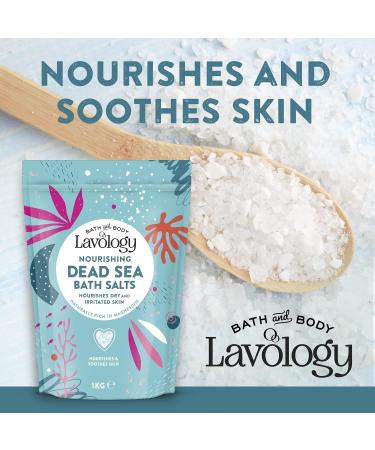 Lavology Dead Sea Bath Salts - 1kg Pack - All Natural, Nourishing Formula for Dry & Irritated Skin - Buy Online on SooperMarket.com