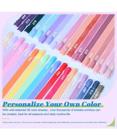 Lavender Violets 36 Colors Dip Nails Powder Starter Kit - Acrylic Dipping Nail Powder Set for Beginners and Professionals - Dip Manicure DIY - M957 - Buy Online on SooperMarket.com