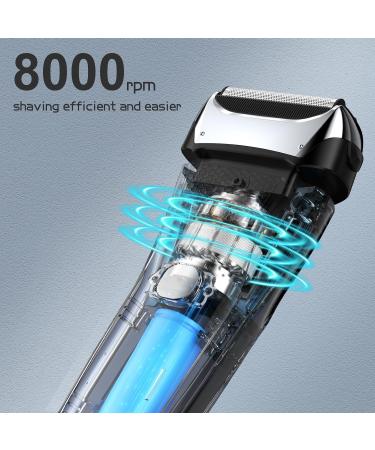 Buy Electric Shaver for Men - Rechargeable Foil Razor with Beard Trimmer LED Display Travel Lock & USB-C Charging - Perfect for Wet/Dry Shaving - Buy Online on SooperMarket.com