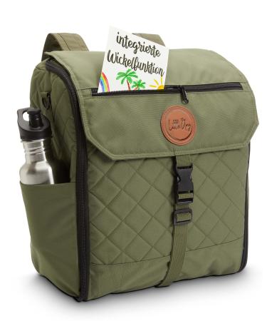 Little AMY diaper backpack with integrated diaper function diaper pad diaper bag baby backpack with extra large capacity multifunctional water -repellent with stroller attachment