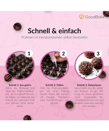 Goodbake Dark Chocolate Hollow Body - 63 pcs | DIY Chocolate Shapes & Molds for Christmas Treats - Buy Online on SooperMarket.com