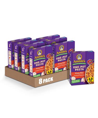 Annieâ€™s One-Pot Pasta, Pizza Mac with Hidden Veggies, 6.8 oz box (Pack of 8)