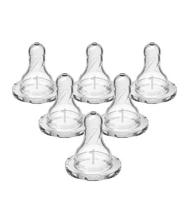 Dr Brownâ€™s Natural Flow Level 1 Narrow Baby Bottle Silicone Nipple -  Slow Flow 0m+ -  6 Count