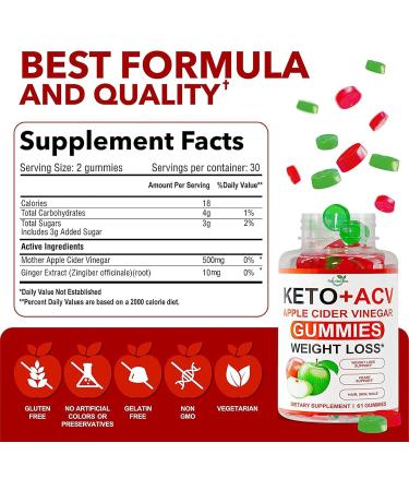 Nutribolidos Keto ACV - Apple Cider Vinegar - 61 GUMMIES - Buy Online on SooperMarket.com
