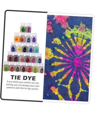 NUOBESTY Textiles Dying Supplies 24pcs Tie Dye Powder Color Powder Cable Tie Aldult Child DIY Tie-dye Pigment - Buy Online on SooperMarket.com
